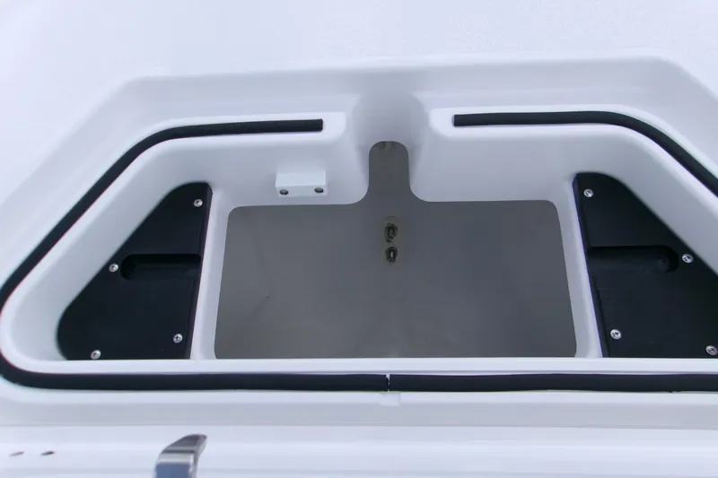  Yacht Photos Pics Storage compartment of 2026 Blackfin 262 HB boat, featuring sleek design and durable materials.