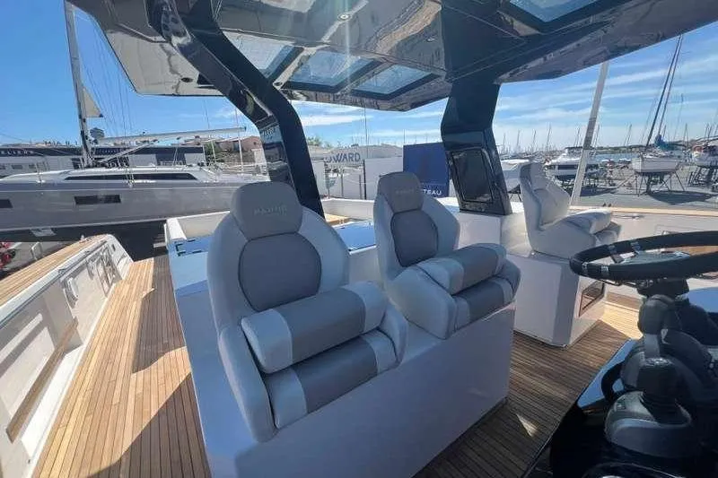 Pardo 50 Yacht Photos Pics Luxurious 2023 Pardo Yachts Pardo 50 interior with plush seating and modern design.