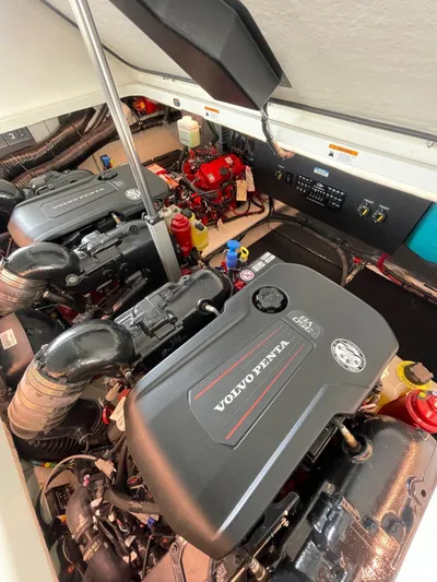 Princess Maya Yacht Photos Pics Engine room of 2024 Regal 36 Grande Coupe with Volvo Penta engines.