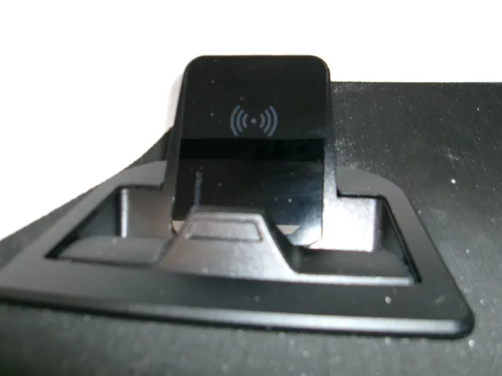  Yacht Photos Pics Wireless charging station in a 2026 Monterey Elite 27 OB boat.