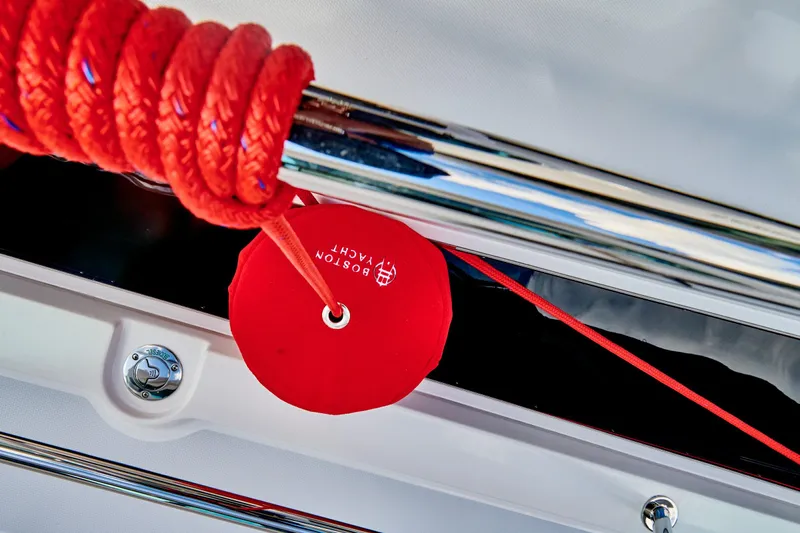 On Order, Ready For Customization Yacht Photos Pics Red rope and Boston Yacht tag on Sabre 45 Salon Express 2027.