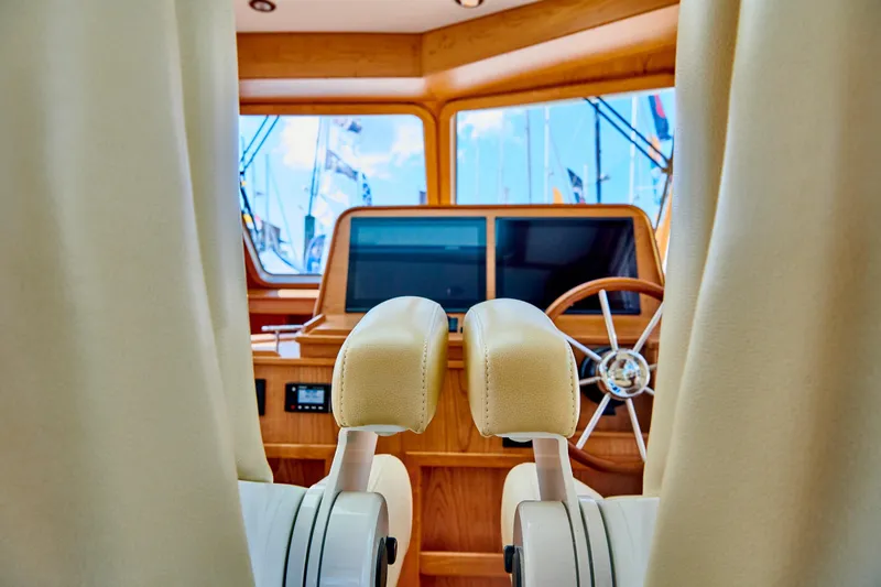 On Order, Ready For Customization Yacht Photos Pics Interior view of Sabre 45 Salon Express 2027 yacht.