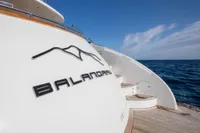 Luxury yacht Maiora 31, 2009 model, with "BALANDRA" name, on open sea.