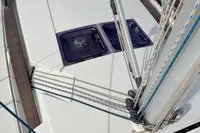 2014 Hanse 345 sailboat deck with rigging and hatch details.