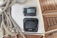 Hanse 345 yacht deck with B&G navigation equipment and ropes, 2014 model.