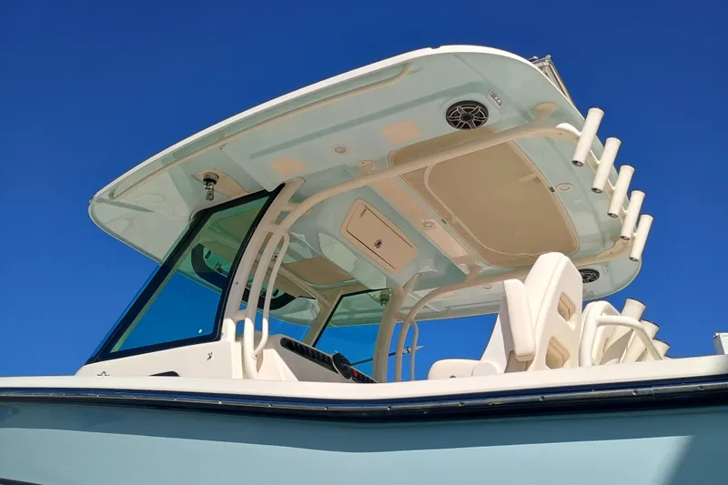 336-617 Yacht Photos Pics 2026 Grady-White Canyon 336 boat with blue sky.