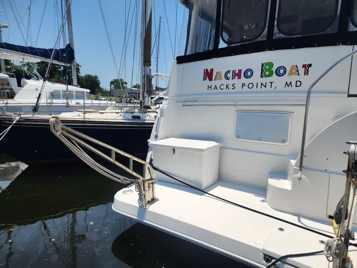 Nacho Boat Yacht Photos Pics 2000 Silverton 453 Motor Yacht docked, featuring "Nacho Boat" from Hacks Point, MD.
