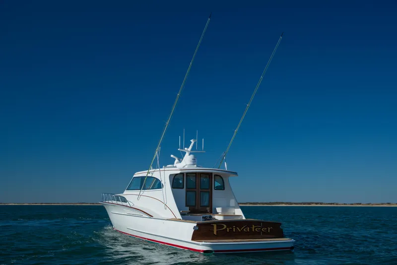 Privateer Yacht Photos Pics 2019 Jarrett Bay 67 Custom yacht Privateer cruising on open water.