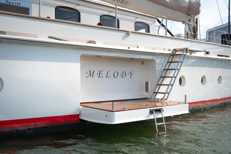 Melody Yacht Photos Pics Ridas Custom Yacht 2022 with open swim platform.