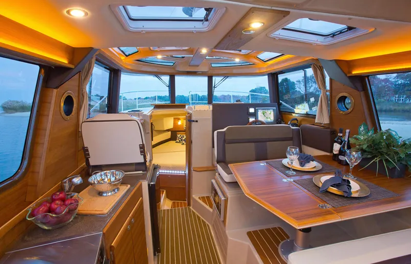  Yacht Photos Pics Interior of Ranger Tugs R-29 S yacht, luxurious and modern, 2023 model.