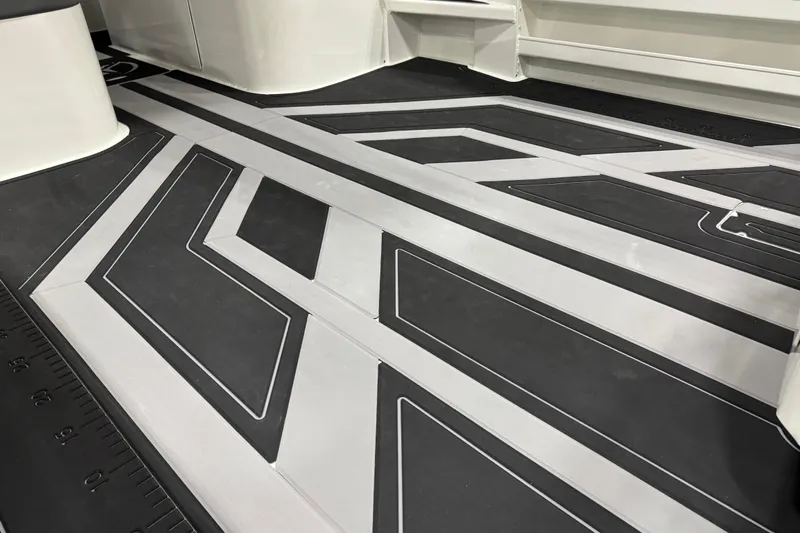  Yacht Photos Pics 2025 Extreme Boats 915 Walk Around 30' deck with sleek geometric design.