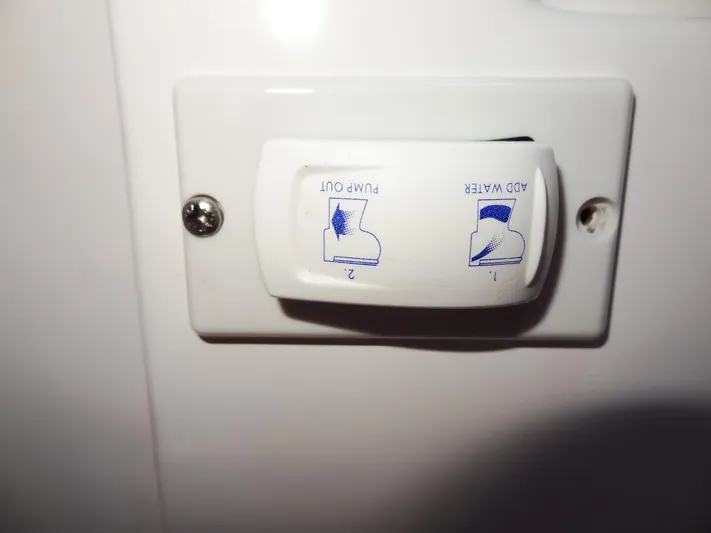 Aquaholic Yacht Photos Pics Leopard 50 2019 boat water pump switch with add water and pump out options.