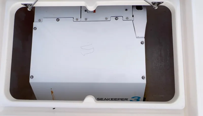  Yacht Photos Pics Seakeeper 3 gyroscopic stabilizer in 2020 Intrepid 345 Nomad boat compartment.