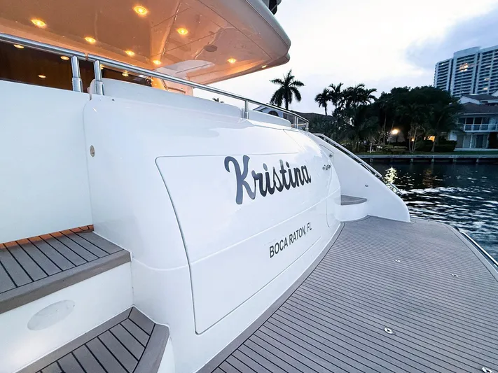 Kristina Yacht Photos Pics Luxury yacht "Kristina" docked, Princess 23M model, 2007, Boca Raton, FL.