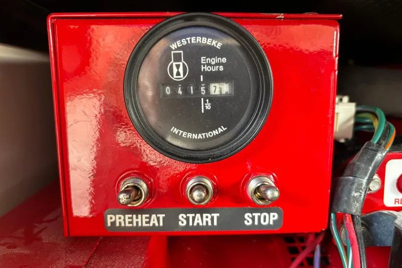  Yacht Photos Pics Red control panel with engine hour meter and switches on a 2007 Formula 400 Super Sport.