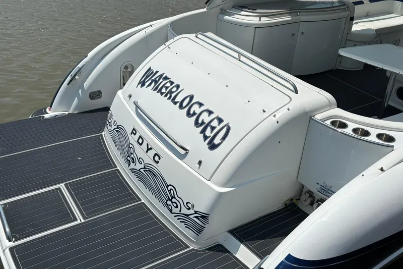  Yacht Photos Pics 2007 Formula 400 Super Sport boat with "Waterlogged" name on deck.
