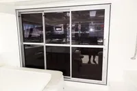 Sliding glass door on a 2017 Leopard 51 Powercat yacht.