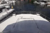 View from Leopard 51 Powercat 2017 yacht, docked at marina.