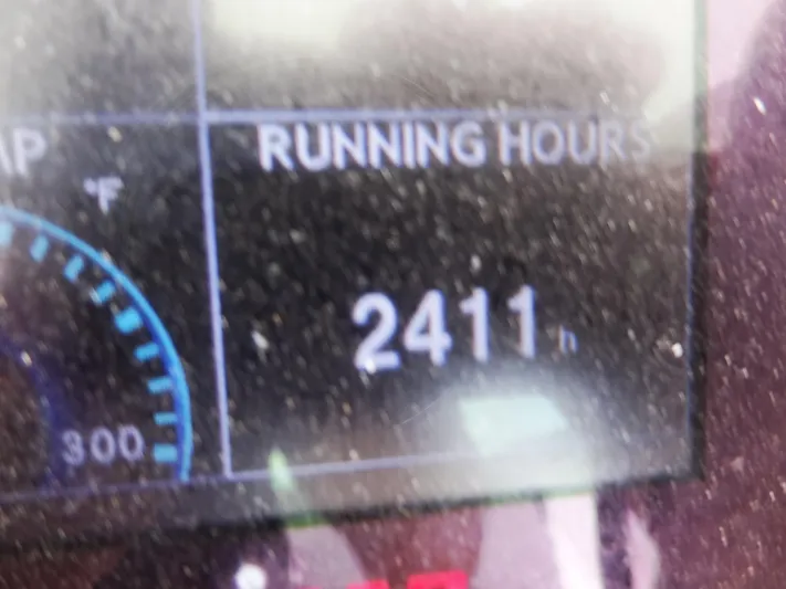 Makin Wind Yacht Photos Pics Running hours display showing 2411 hours on 2017 Leopard 51 Powercat.