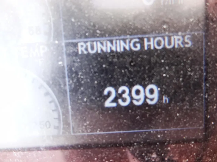 Makin Wind Yacht Photos Pics 2017 Leopard 51 Powercat running hours display showing 2399 hours.