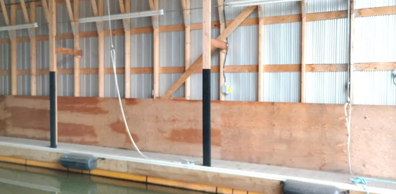  Yacht Photos Pics Interior of a custom boathouse with wooden and metal walls, built in 2012.