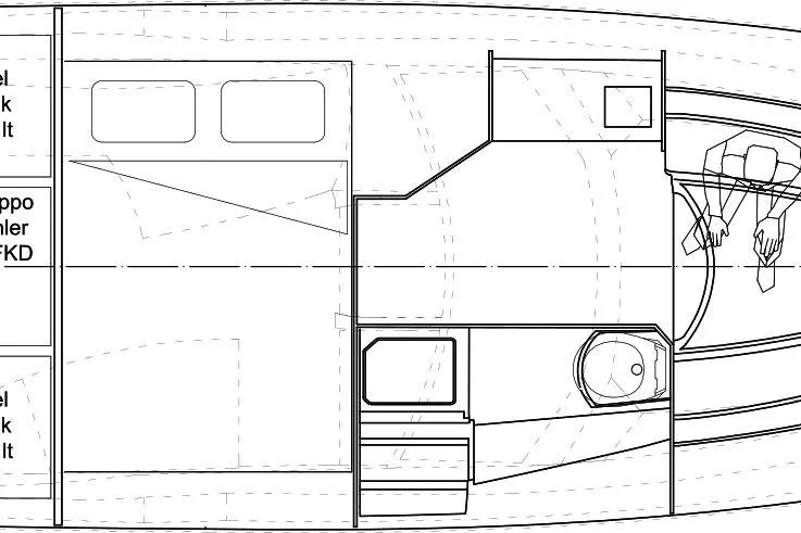 Custom Order Your 28 Scl Today! Yacht Photos Pics Floor plan of 2026 Cobrey 28 SCL Carbon boat, showcasing interior layout and design.