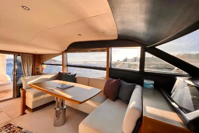  Yacht Photos Pics Luxurious interior of 2015 Princess Flybridge 52 Motor Yacht with scenic water views.