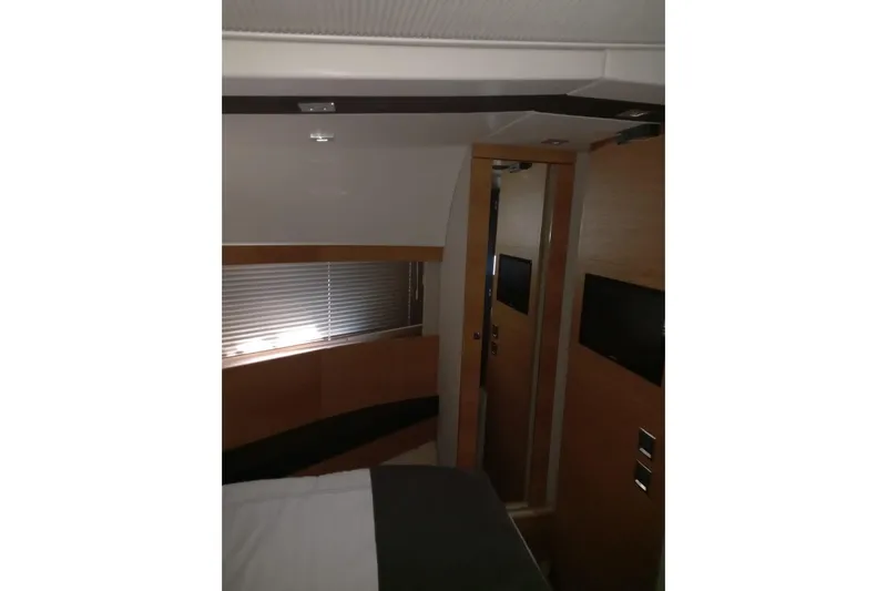 Zero One Yacht Photos Pics Interior cabin of 2012 Fairline Squadron 65 yacht with modern design elements.