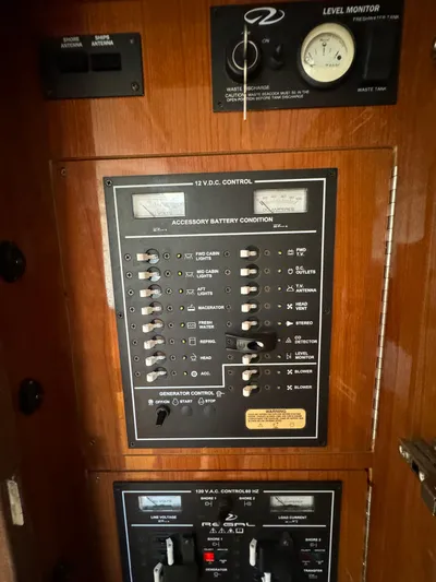  Yacht Photos Pics Electrical control panel on a 2006 Regal Commodore 3560 IO boat.
