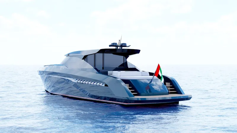  Yacht Photos Pics Luxury Bekkers Yachts CARIB 64HT 2026 model cruising on open sea.