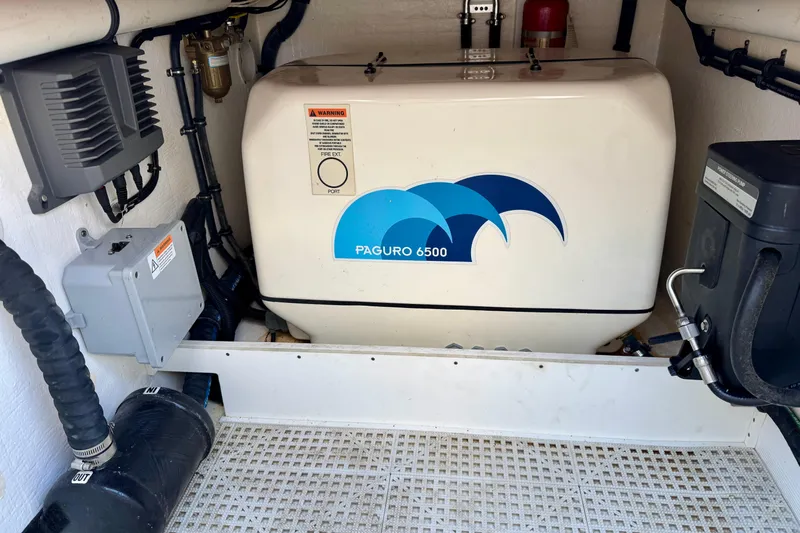  Yacht Photos Pics Engine room of 2022 Intrepid 409 Valor featuring Paguro 6500 generator.