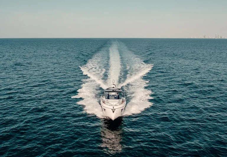 Build To Order Yacht Photos Pics 2024 Oryx 379 yacht cruising on open sea.