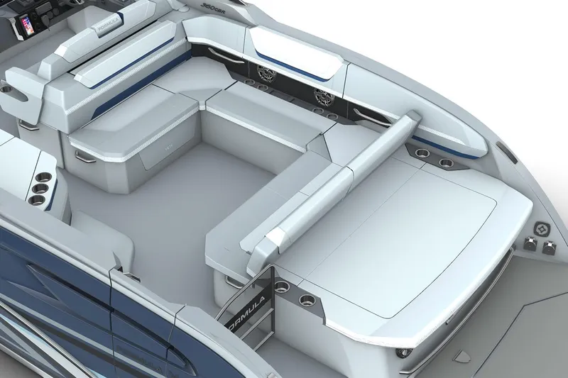 On Order Yacht Photos Pics Manufacturer Provided Image: 2026 Formula 360 Crossover Bowrider I/O interior with spacious seating and modern design.