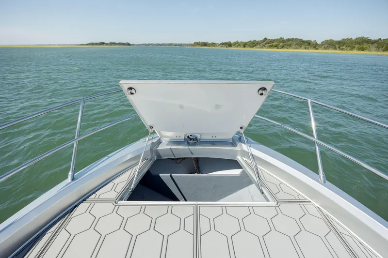  Yacht Photos Pics Sessa Marine Key Largo 36, 2009 model, cruising on calm waters.