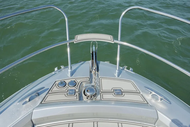  Yacht Photos Pics Bow view of 2009 Sessa Marine Key Largo 36 on water.