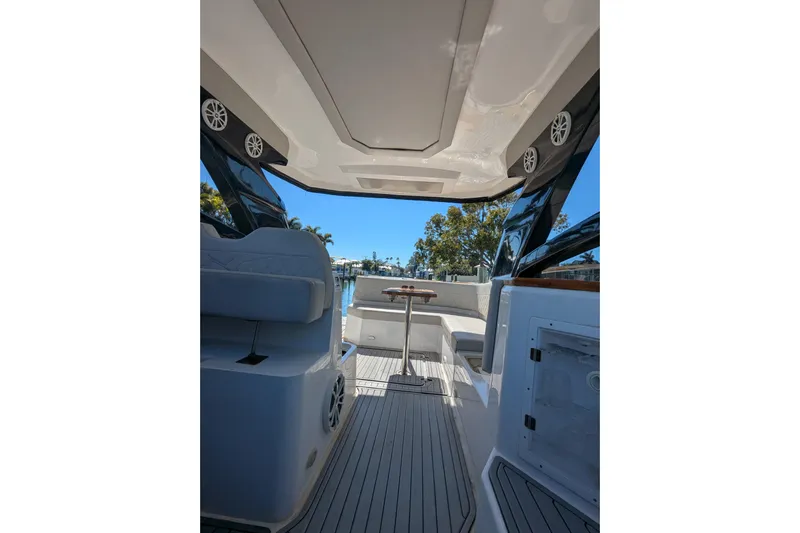 Mbvip Yacht Photos Pics Interior view of 2023 NX Boats 340 Sport Coupe, featuring sleek design and modern amenities.