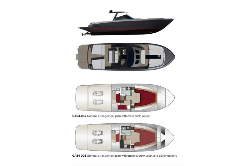  Yacht Photos Pics CNM Continental 54 Yacht 2027 with layout options.