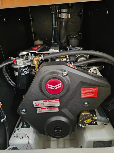  Yacht Photos Pics 2024 Beneteau Oceanis 40.1 engine compartment, showcasing modern marine engineering.