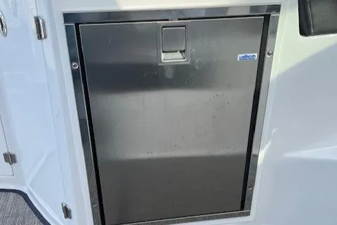  Yacht Photos Pics Stainless steel door on 2021 Monterey 295 Sport Yacht.