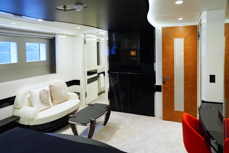 Euphoria II Yacht Photos Pics Luxurious interior of 2016 Mayra Yachts 50m, featuring elegant seating and modern design elements.