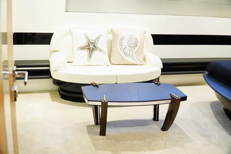 Euphoria II Yacht Photos Pics Luxurious interior of 2016 Mayra Yachts 50m, featuring elegant seating and modern decor.