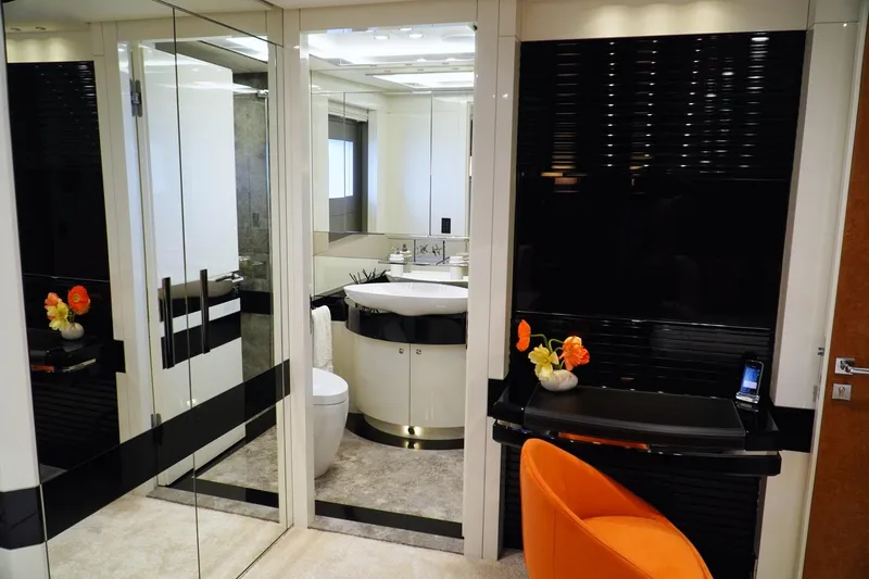 Euphoria II Yacht Photos Pics Luxurious Mayra Yachts 50m 2016 interior with modern bathroom and elegant decor.