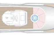 Euphoria II Yacht Photos Pics Top view of 2016 Mayra Yachts 50m luxury yacht deck layout.
