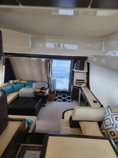  Yacht Photos Pics Luxurious interior of a 2014 Azimut Flybridge yacht with modern furnishings.