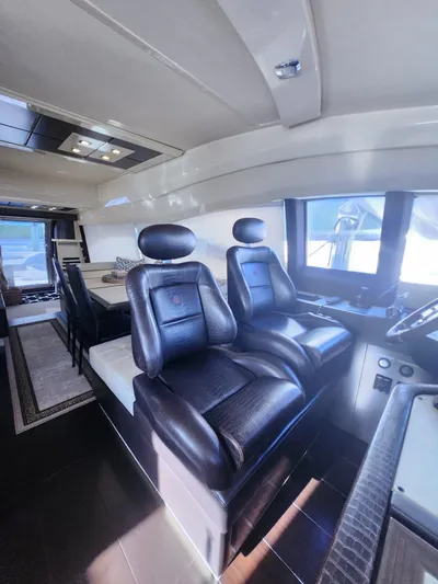  Yacht Photos Pics 2014 Azimut Flybridge yacht interior with luxurious seating and modern design.