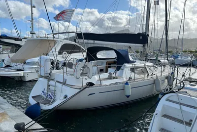 1999 Oyster 42 Aft Cockpit Deck Saloon