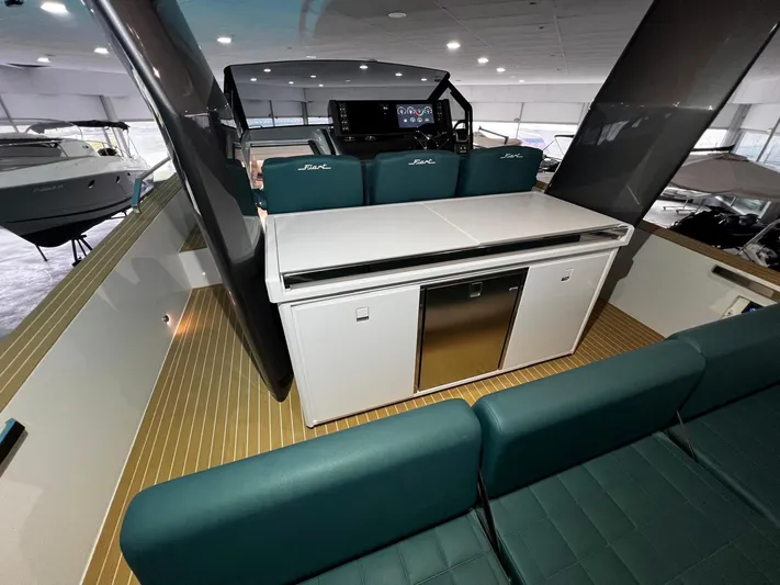 Fiart 39 Sw Yacht Photos Pics 2024 Fiart 39 Seawalker interior with modern helm and seating area.