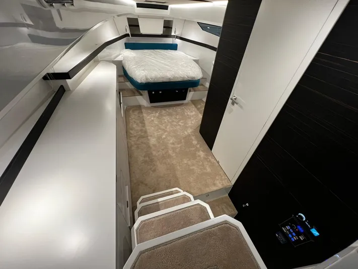 Fiart 39 Sw Yacht Photos Pics 2024 Fiart 39 Seawalker cabin interior with bed and modern design.