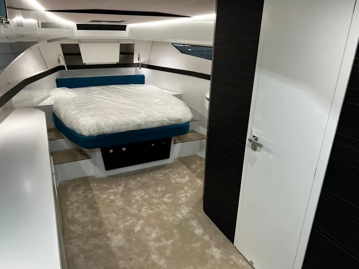 Fiart 39 Sw Yacht Photos Pics 2024 Fiart 39 Seawalker cabin interior with modern design and cozy bed.