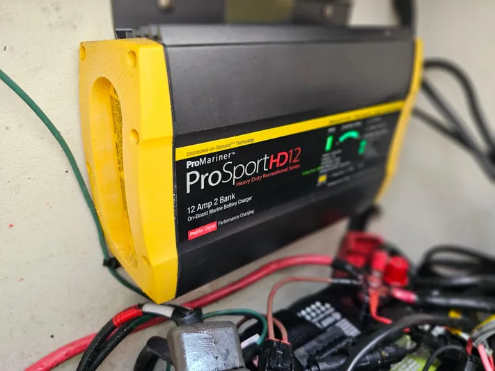  Yacht Photos Pics ProMariner ProSportHD12 marine battery charger in a 2017 Parker 2820 XLD Sport Cabin boat.